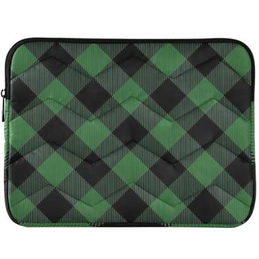 Imagem de Capa protetora xadrez verde personalizada para notebook capa protetora universal para laptop de 13 a 14 polegadas para MacBook Air 13 polegadas