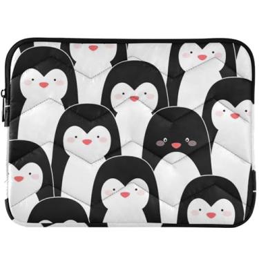 Imagem de Capa de notebook fofa e fofa pinguim preto e branco para MacBook Pro 13 polegadas, capas e capas universais de 13 a 14 polegadas