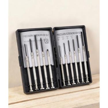 Imagem de Conjunto de 6 mini chaves de fenda de precisão, conjunto de chaves de fenda pequeno para computador, reparo de relógio