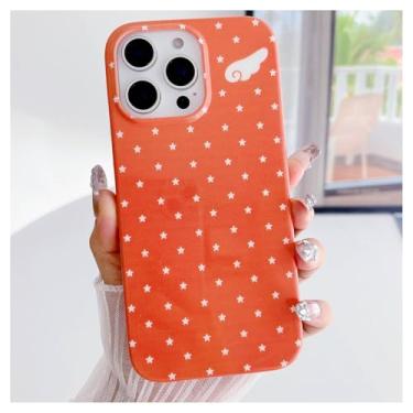Imagem de Weonmov Capa para iPhone 12 Pro Max e iPhone 13 Pro Max, estampa de asas de anjo, capa rígida de proteção à prova de choque para mulheres meninas homens 6,7 polegadas - laranja
