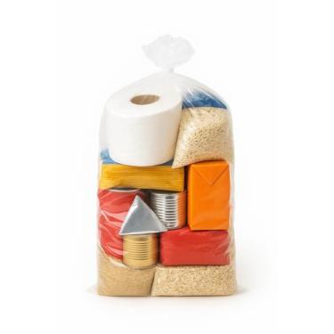 Imagem de 1 kg saco plástico bd 50x80 0,12 cesta básica para alimentos - JL EMBA