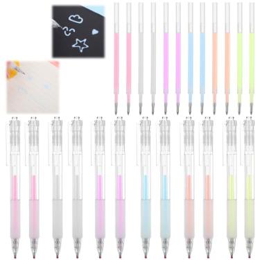 Imagem de 24 canetas esferográficas de secagem rápida, colas, aplicar cola como escrever, fácil controle preciso e com ponta fina, colas aderentes, suprimentos para sala de aula, para artesanato, scrapbook