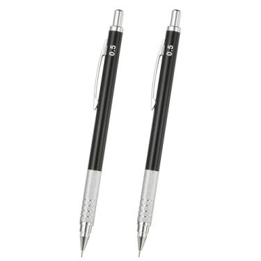 Imagem de PATIKIL 2 peças de lapiseira de 0,5 mm, suporte mecânico de ponta fina para desenho, arte, esboço, marcenaria, preto