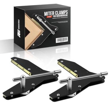 Imagem de Grampos de esquadria para marcenaria - Grampos de canto para caixa de janela e porta, molduras de fotos, acabamento de gabinete, projetos de artesanato DIY - Aderência segura de ângulo de 90° - Pacote