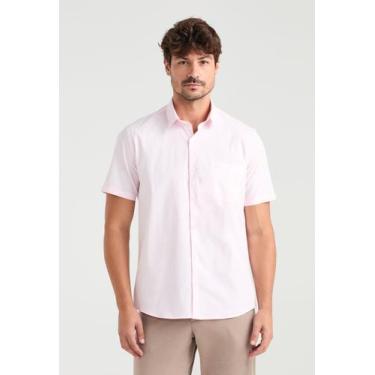 Imagem de Camisa Manga Curta Relaxed Fit Tricoline com Elastano Liso - DOCTHOS, 
