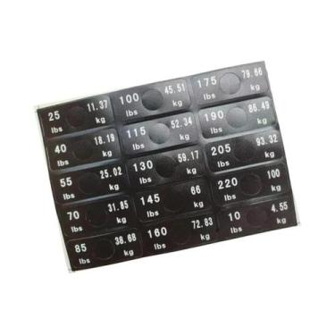 Imagem de Etiquetas De Placas De Peso Para Equipamentos De Academia 1 Conjunto D