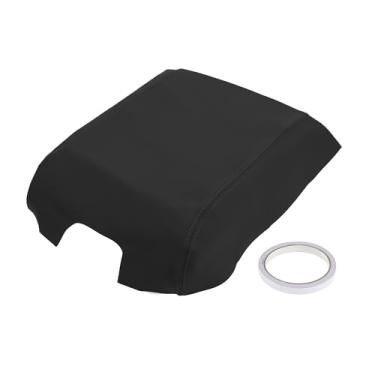 Imagem de REPAIROCK Capa de apoio de braço de tampa de console para Ford F-150 2015-2020 Tahoe protetor de braço protetor de braço de couro de microfibra preto