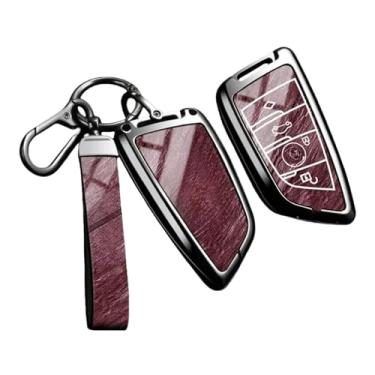 Imagem de Capa de chave de carro de couro de liga de zinco compatível com BMW F20 G20 G30 X1 X3 X4 X5 G05 X6 X7 G11 F15 F16 G01 G02 F48 Acessórios para automóveis((A4) rhombus 1)