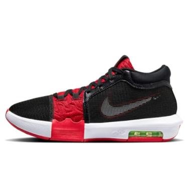 Imagem de Nike Lebron Witness VIII Tênis unissex adulto com cadarço, Preto/vermelho, 39 BR