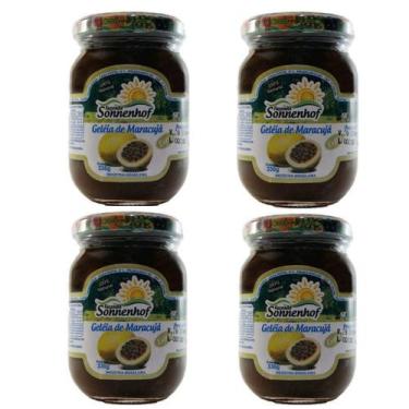 Imagem de Kit com 4 Potes de Geleia Extra De Maracujá 330g - Fazenda Sonnenhof