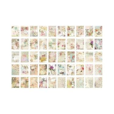 Imagem de Papel Decorativo Vintage Para Scrapbooking Tamanho Grande 100 Folhas P