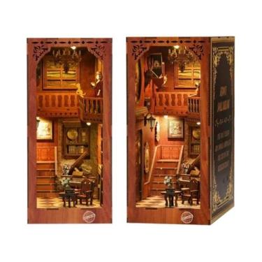 Imagem de Kit De Montagem DIY De Madeira Para Canto De Livros Infantil, Casinhas