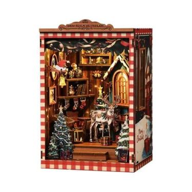 Imagem de Kit De Montagem DIY De Madeira Para Canto De Livros Infantil, Casinhas