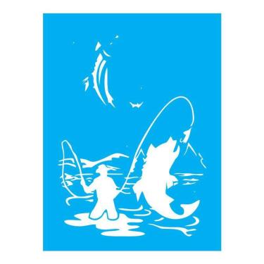 Imagem de Stencil Tamako Pescaria - 15X20Cm - Ref A2488