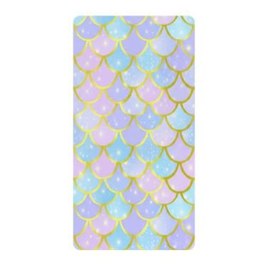 Imagem de Blueangle Lençol de berço padrão para berço infantil - Lençóis de algodão macio e respirável com escamas de sereia coloridas (324)