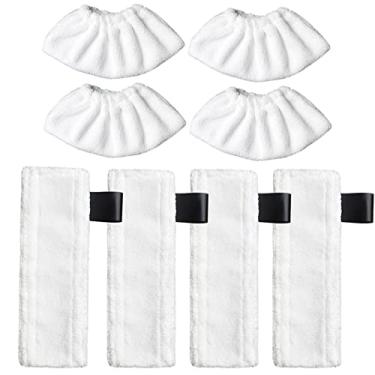 Imagem de Almofadas de substituição para esfregão a vapor compatíveis com Karcher SC limpador a vapor pano de esfregão de microfibra conjunto de almofadas de esfregão de bolso a vapor para bocal de chão SC SC2