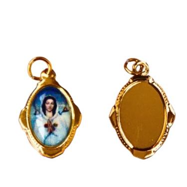 Imagem de Medalha N Sra Rosa Mística Chapa Resinada 12 unid