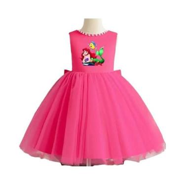 Imagem de Vestido De Tule Com Laço Para Meninas Princesas, Elegante Vestido De D