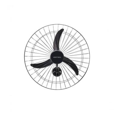 Imagem de Ventilador De Parede Ventisol Oscilante 60cm Metal Preto 1400rpm Bivolt
