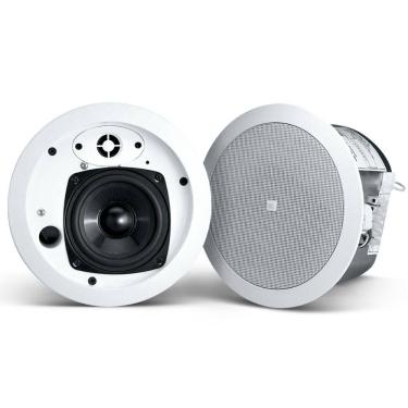 Imagem de Par de Alto-Falantes de Teto para Música Ambiente JBL Professional Control 24CT Micro Plus Arandela de 4,5" Branco