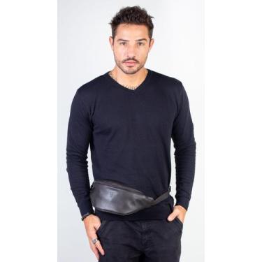 Imagem de Pochete de couro masculina Zach - Vira Vento, Café