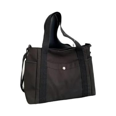 Imagem de Bolsa Transversal De Nylon De Grande Capacidade, Cor Sólida, Alça Remo