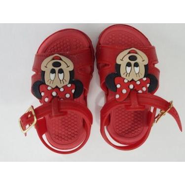 Imagem de Sandália Menina Bebê Minnie Baby Kids Vermelho, 21/22, Vermelho