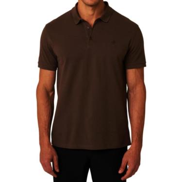 Imagem de Camisa Polo Masculina Dudalina MC Essentials Marrom 7704006-Masculino
