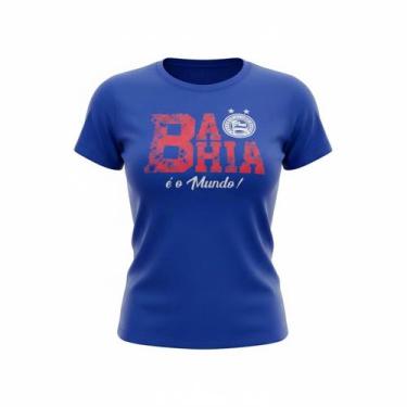 Imagem de Camisa Bahia Esquadrão Basic Algodão Azul - Feminino Tamanho:MCor:Azul