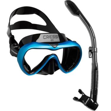 Imagem de Kit de Mergulho Máscara+Respirador Cressi A1 Anti Fog + Supernova Dry-Unissex
