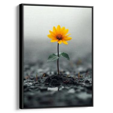 Imagem de Quadro Flor - Girassol Falso Solitário no Horizonte Nublado - Mioquadr