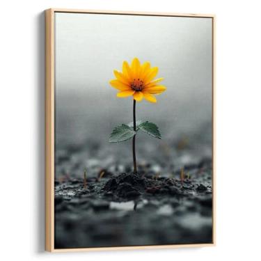Imagem de Quadro Flor - Girassol Falso Solitário no Horizonte Nublado - Mioquadr