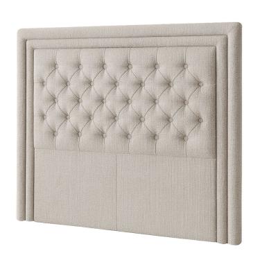 Imagem de Cabeceira Cama Box Casal 140 Cm Elegance Linho Cru - Nexta Casa