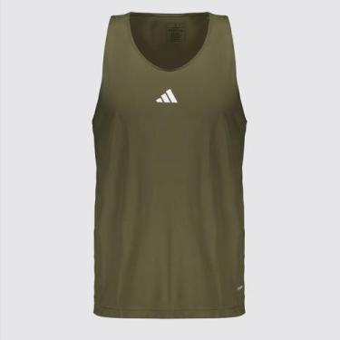 Imagem de Regata Adidas All Gym Treino Basic Verde Oliva, GG