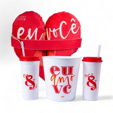 Imagem de Kit Dia Dos Namorados: Almofada + Conjunto De Pipoca