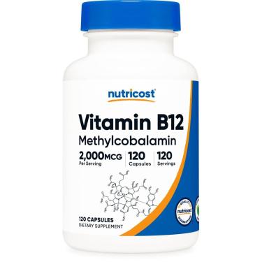 Imagem de Suplemento Nutricost Vitamina B12 2000mcg 120 cápsulas-Unissex