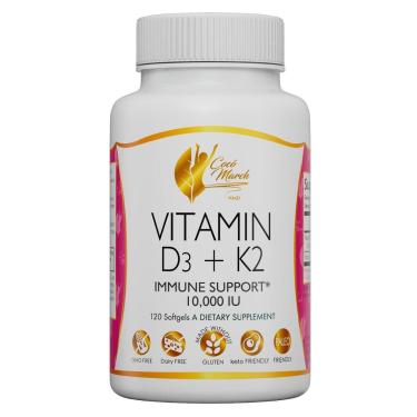 Imagem de Coco March Vitamina D3+K2 10.000 UI - Fornecimento de 4 mese-Unissex