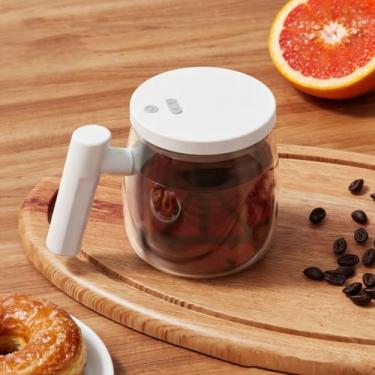 Imagem de Caneca Mixer Automática 500ml Branca Vidro Recarregável USB - Livon