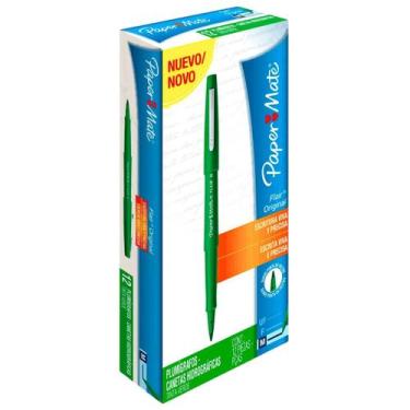 Imagem de Kit com 10 Caneta PAPERMATE Flair Verde