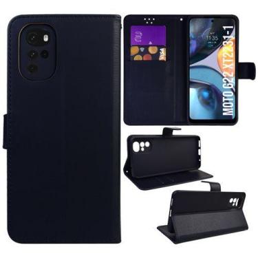 Imagem de Capa Capinha Carteira Para Moto G22 Flip Case Preta - LXL