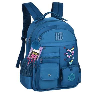 Imagem de Mochila Escolar Menina Rebecca bonbon Costa Menina Juvenil Cor:Azul, A