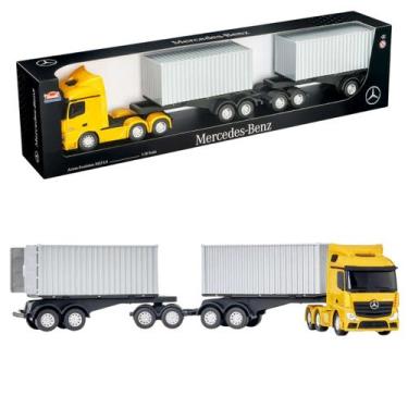 Imagem de Caminhão Rodotrem Container 69cm Grande Mercedes Benz Brinquedo Infant