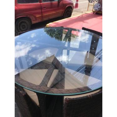 Imagem de Mesa pizza fibra sintética, aço galvanizado, almofada impermeável - Ja