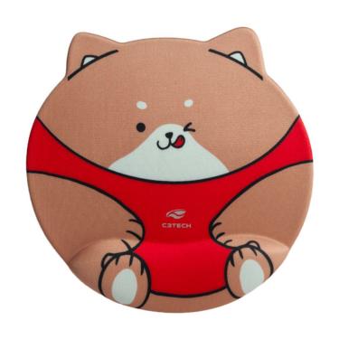 Imagem de Mouse Pad MP-500RD com Apoio Ergonômico de Pulso em Gel Silicone e Tecido Lycra 22x22x2cm C3tech