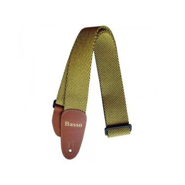 Imagem de Correia para Instrumento Musical Ex 04 Tweed Ajustável Amarelo Basso