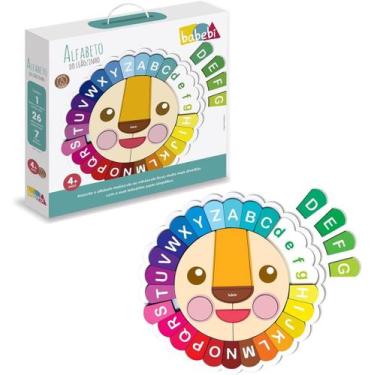 Imagem de Alfabeto do Leãozinho Brinquedo Educativo Pedagógico Madeira - BABEBI