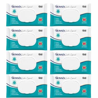 Imagem de Kit 8 Lenços Umedecidas Adulto Bionnix Com 60 Unidades Cada