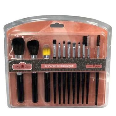 Imagem de Kit Pincel De Maquiagem Profissional Cerdas Macias 12 Peças - My Girl