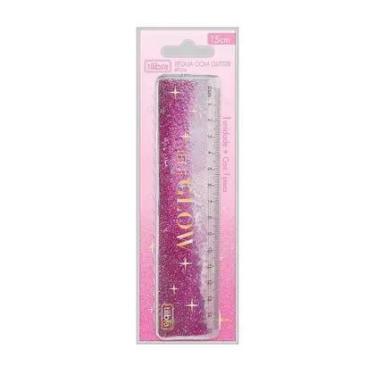 Imagem de Regua 15cm glitter tilibra