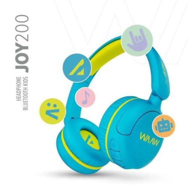 Imagem de Headphone WAAW Kids Joy 200 Bluetooth Azul
